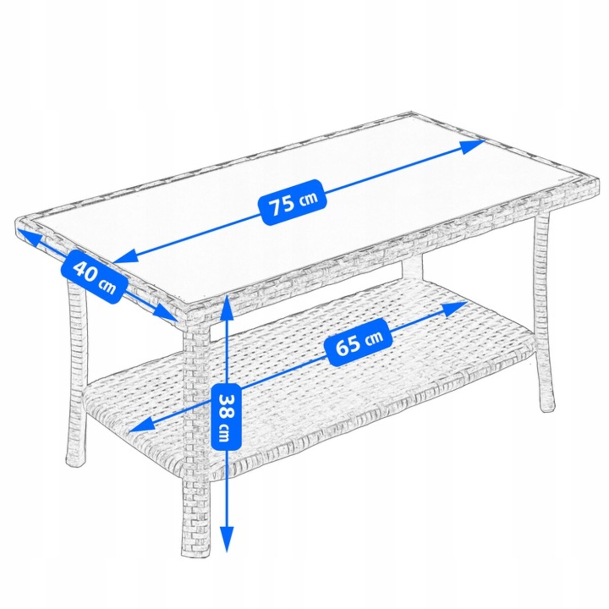 Zestaw mebli ogrodowych z technorattanu