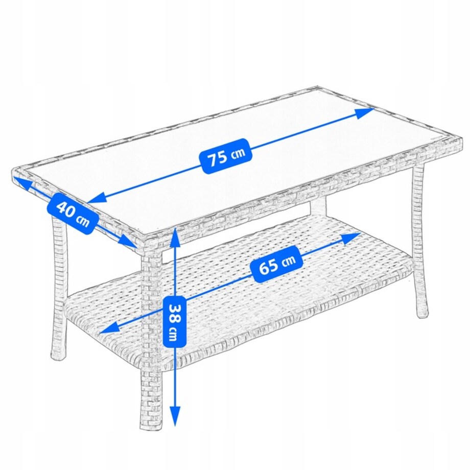 Zestaw mebli ogrodowych z technorattanu