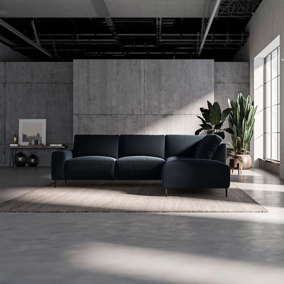 Tendo Sofa narożna - ciemnoniebieska