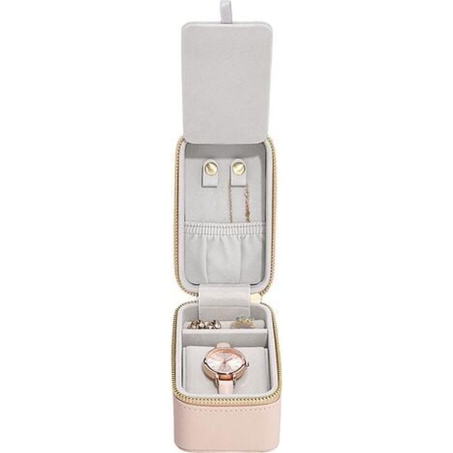 Pudełko podróżne na biżuterię i zegarek Stackers różowe