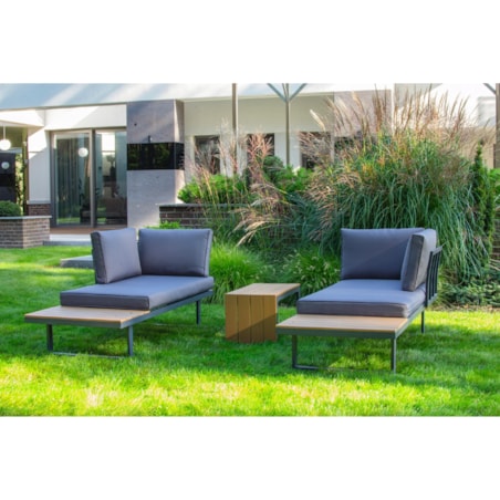 Modułowy zestaw mebli ogrodowych z aluminium