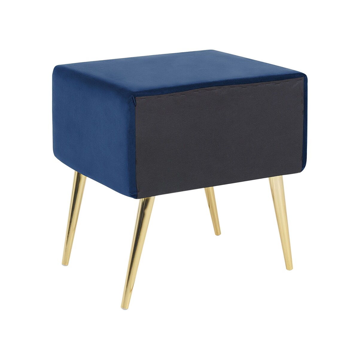 Szafka nocna welurowa niebieska FLAYAT