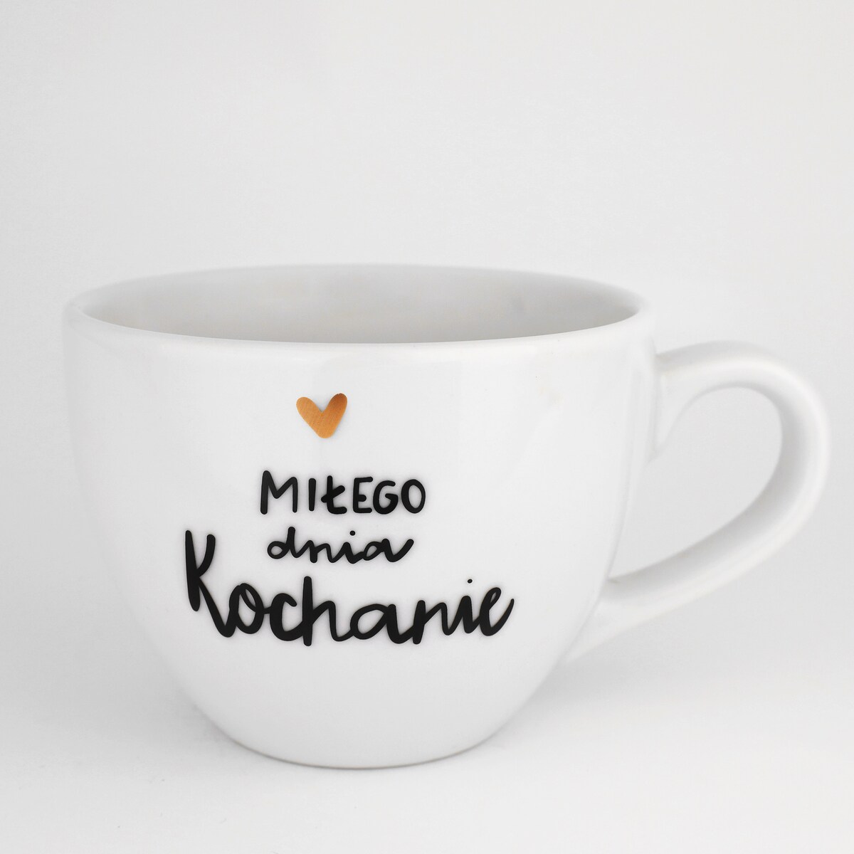 Kubek 500 ml - Miłego dnia kochanie ZŁOTE SERCE