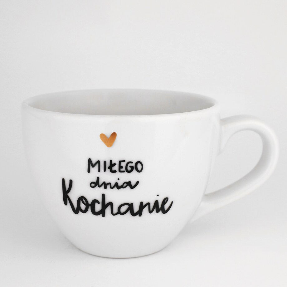 Kubek 500 ml - Miłego dnia kochanie ZŁOTE SERCE