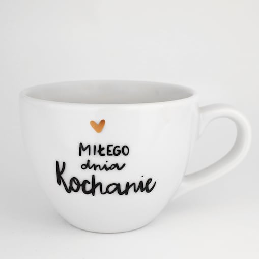 Kubek 500 ml - Miłego dnia kochanie ZŁOTE SERCE