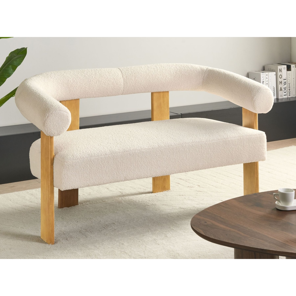 Sofa ILBRO Boucle Złamana biel dla 2 osób