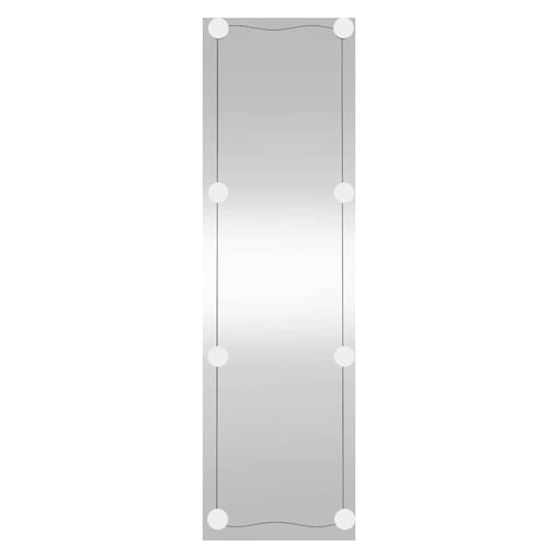 vidaXL Lustro ścienne z LED, 30x100 cm, szklane, prostokątne