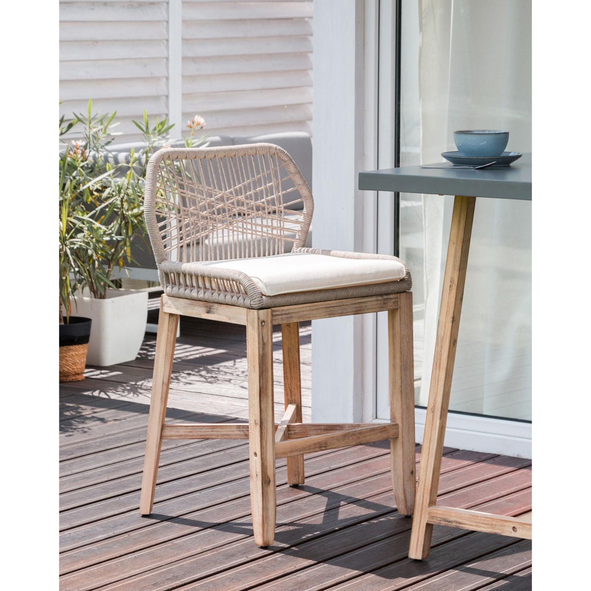 Krzesło barowe Jasne drewno TALAMONE