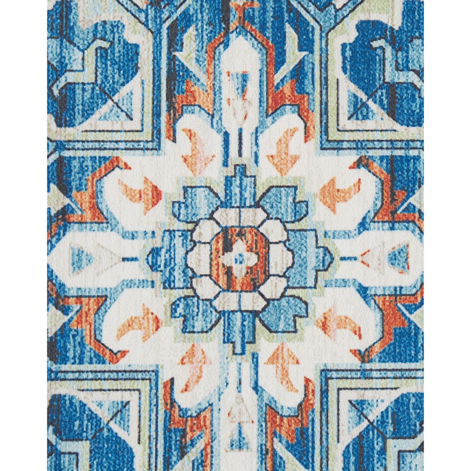 Dywan 70 x 200 cm niebiesko-pomarańczowy RITAPURAM