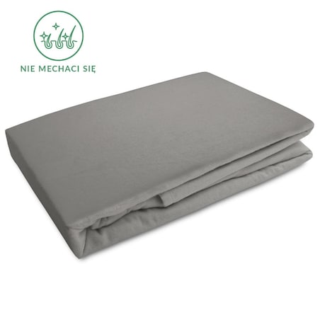 Prześcieradło flanela z gumką 200x220 kolor szary