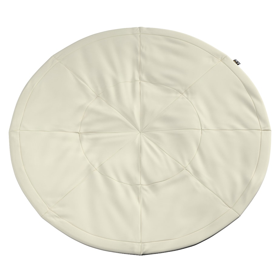 Mata okrągła, śmietankowa biel, 130cm, Posh Velvet