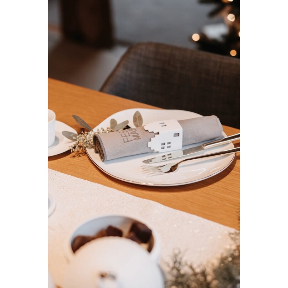 Porcelanowa obrączka na serwetki, small house