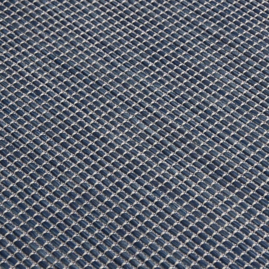 vidaXL Dywan zewnętrzny o płaskim splocie, 100x200 cm, niebieski