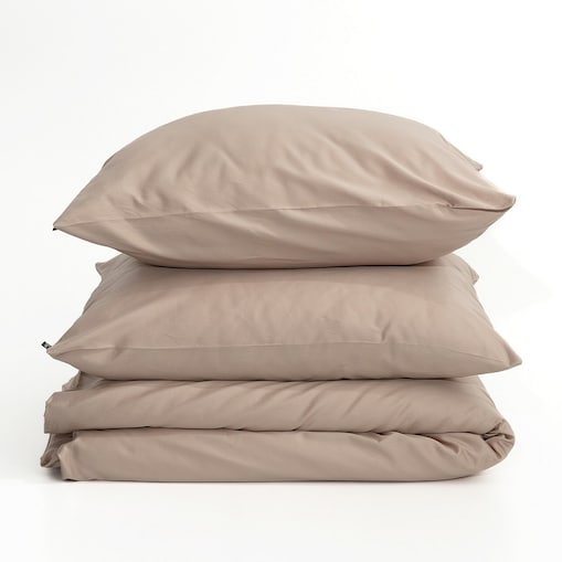 Pościel z satyny bawełnianej Rose beige 160x200 cm, 160x200 cm