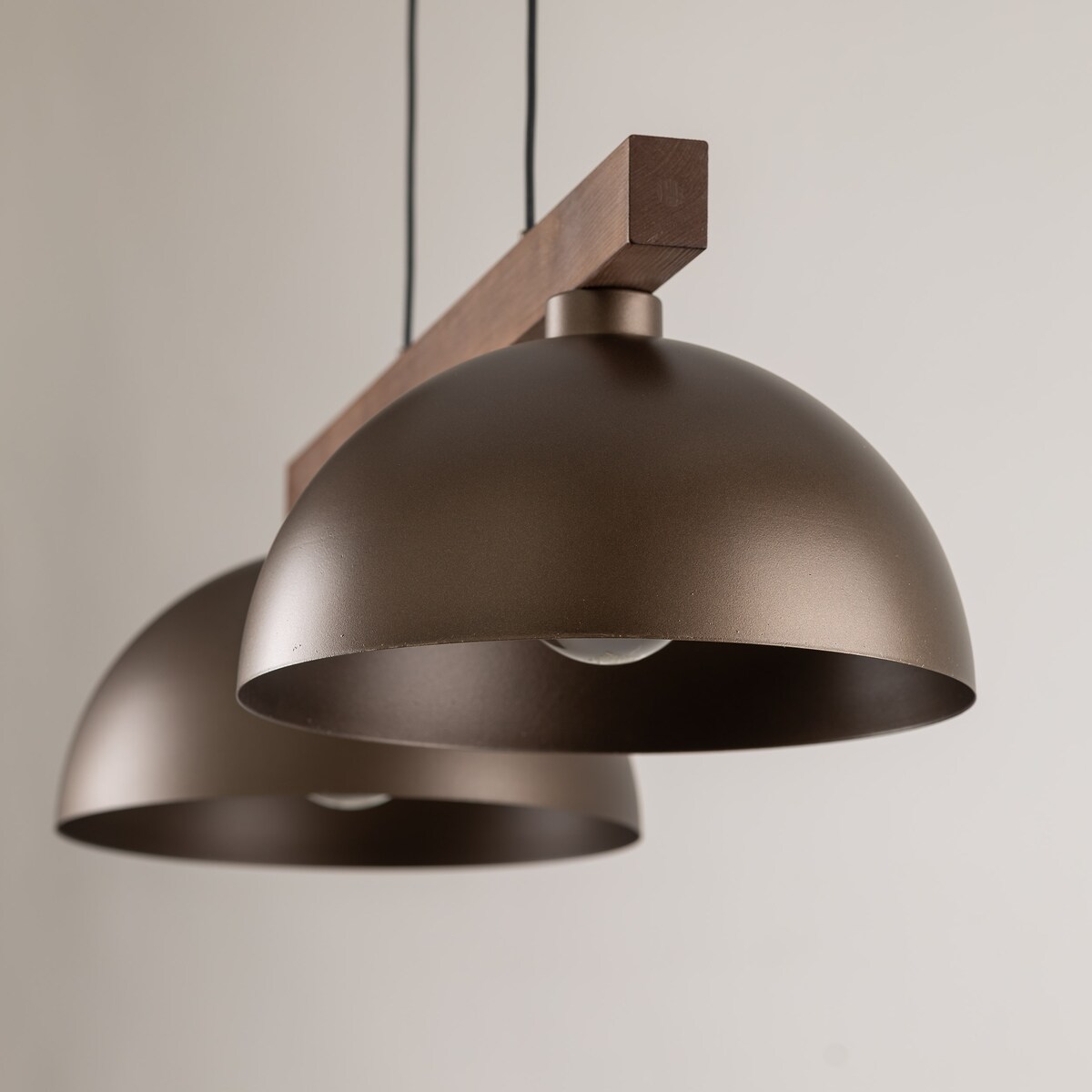 Lampa wisząca TK Lighting OSLO BROWN 4507, 2xE27, regulowana, industrialna, metal i drewno, brązowa
