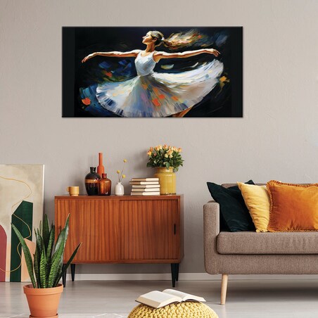 Baletnica Kobieta Taniec obraz do salonu do sypialni na ścianę 120x60