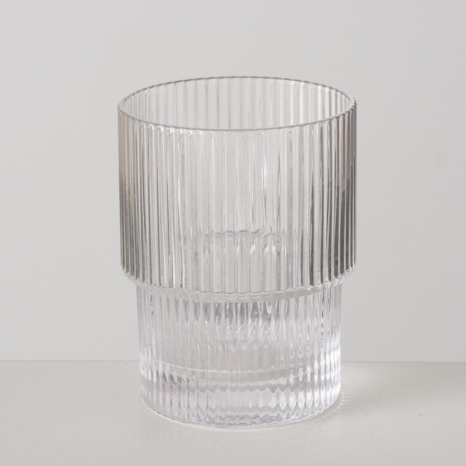 Prążkowana szklanka RIFFO, 180 ml