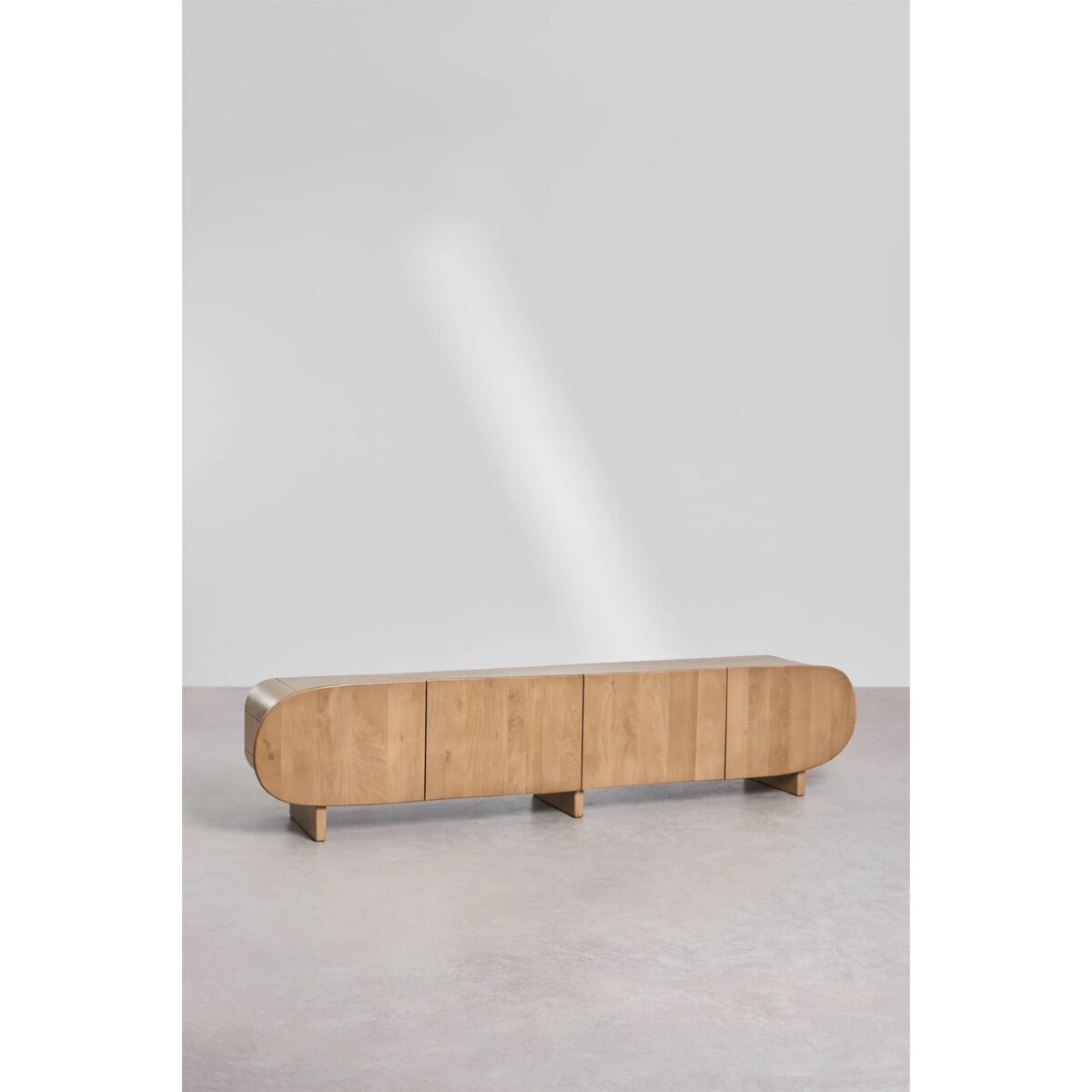 Komoda RTV 220x40 cm z drewna mango Agathe, naturalna