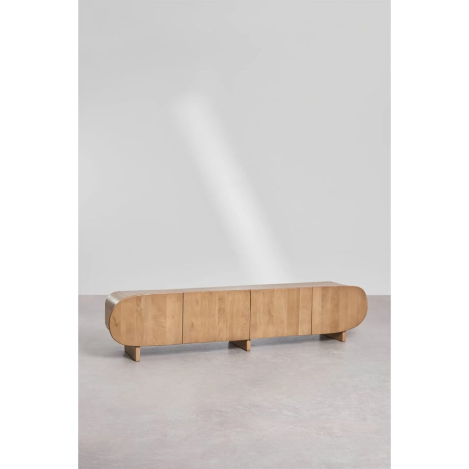 Komoda RTV 220x40 cm z drewna mango Agathe, naturalna