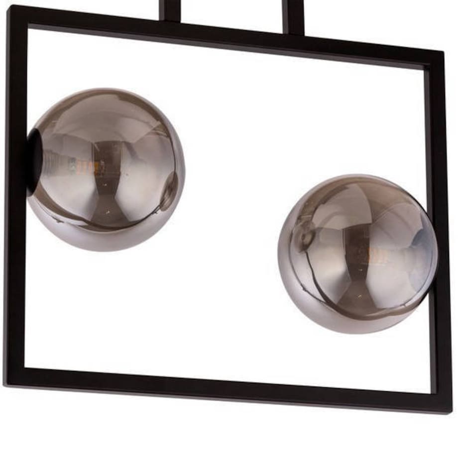 Modernistyczna LAMPA sufitowa COSMIC 32127 Sigma metalowa OPRAWA loftowa ramka szklane kule czarne przydymione