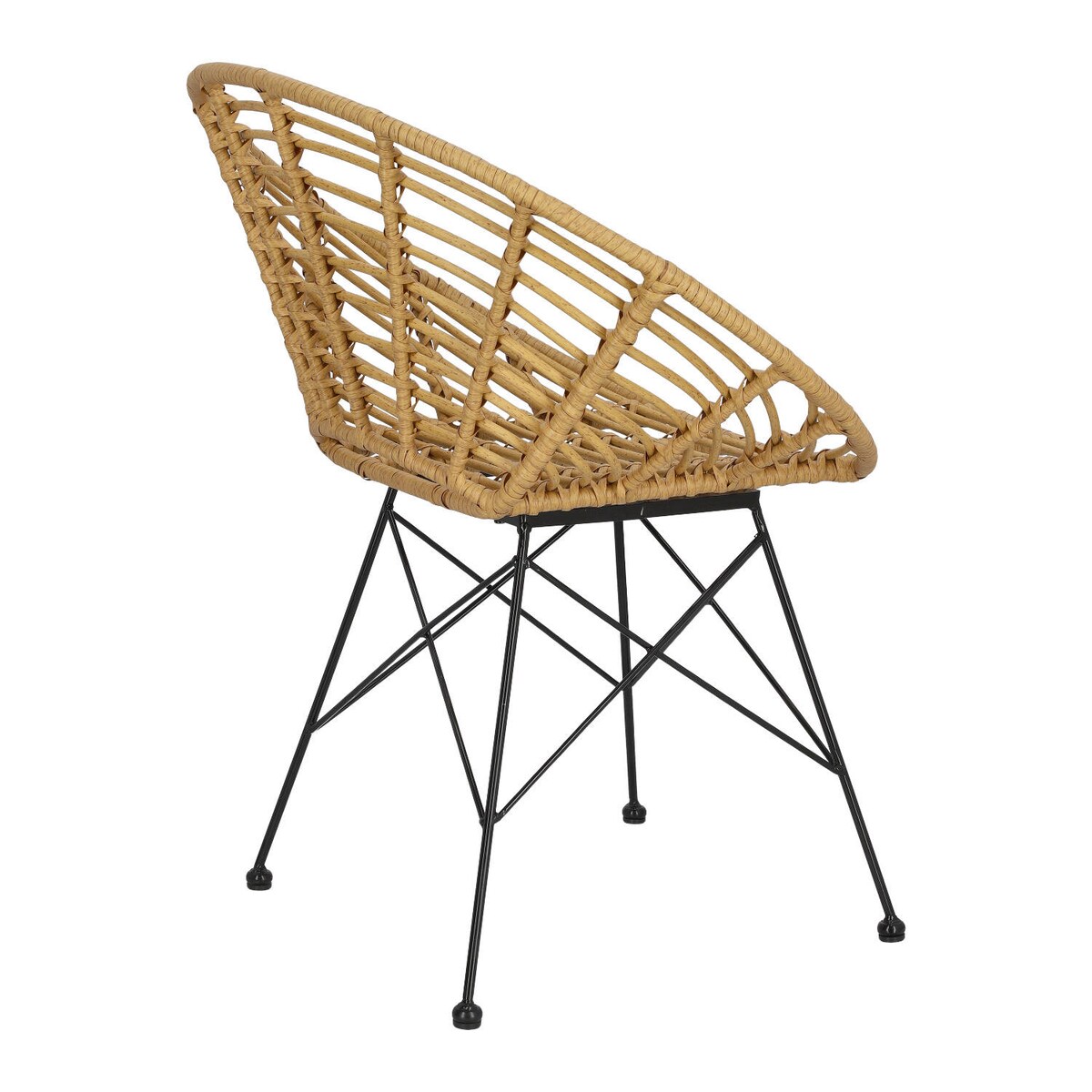 KRZESŁO RATTANOWE Zanzi w stylu boho METALOWA PODSTAWA