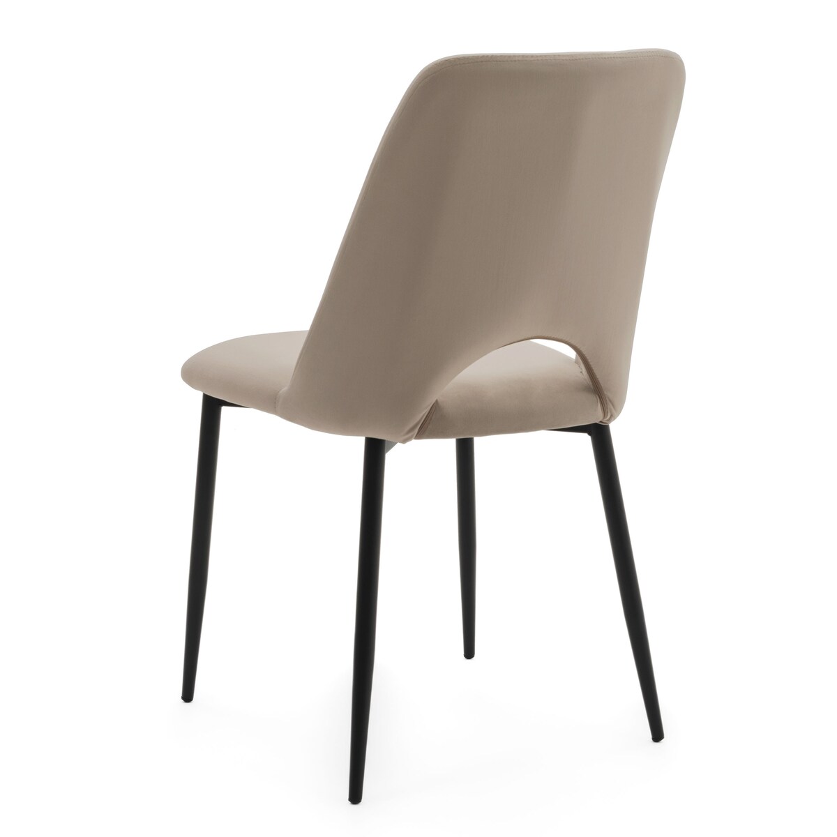 KRZESŁO TAPICEROWANE WELUROWE DO SALONU JADALNI GLAMOUR CIEMNOBEŻOWE ORO