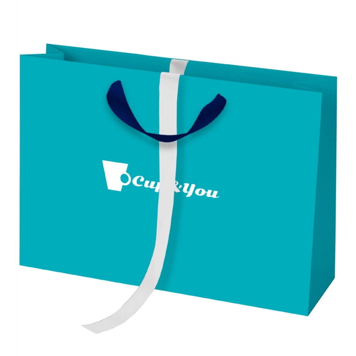 Duża Elegancka torba prezentowa turkusowa na cudowne prezenty gift