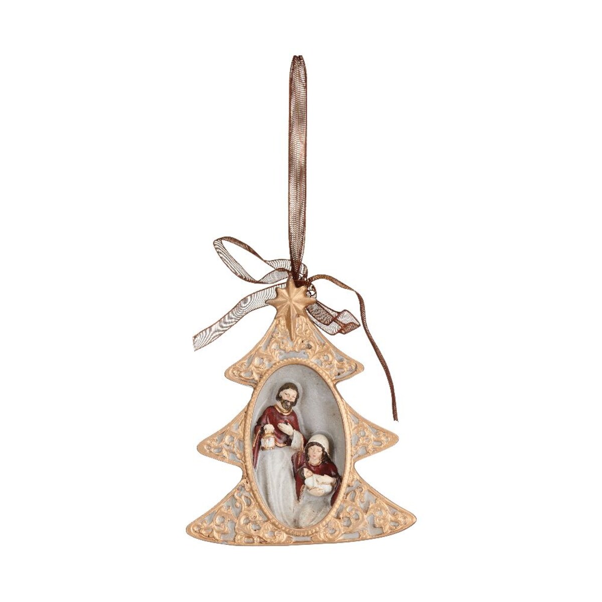 VILLA ITALIA Zawieszka choinka 10 cm HOLY FAMILY