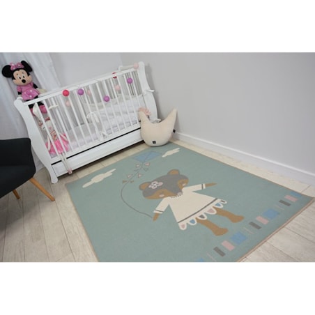 DYWAN dla dzieci LOKO Myszka zieleń 120x170 cm