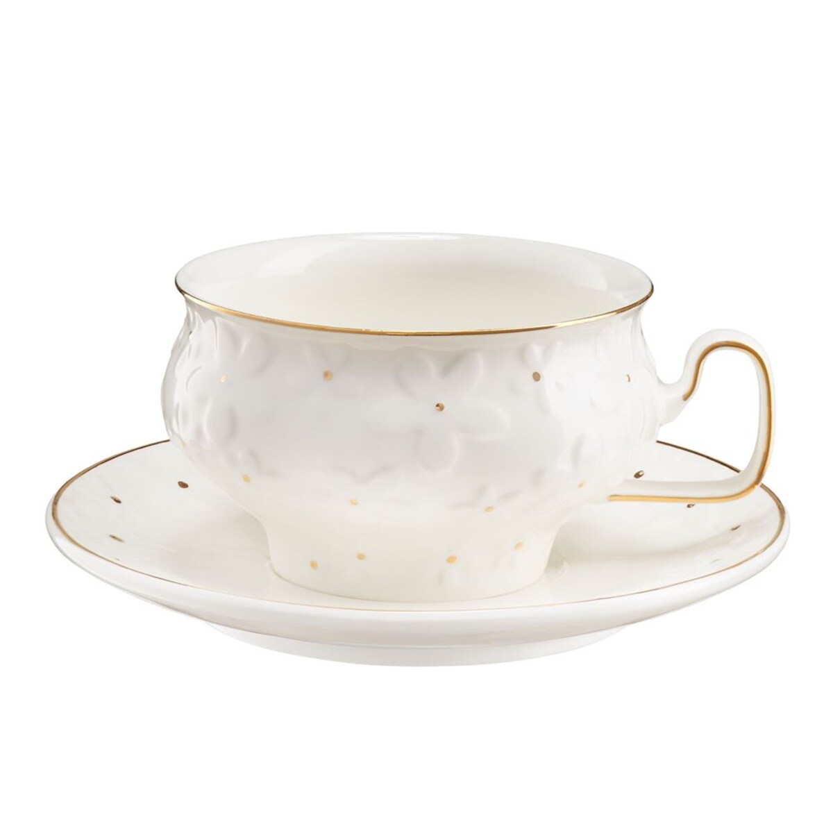 VILLA ITALIA Komplet filiżanek porcelanowych 280 ml 6 sztuk FIORELLA