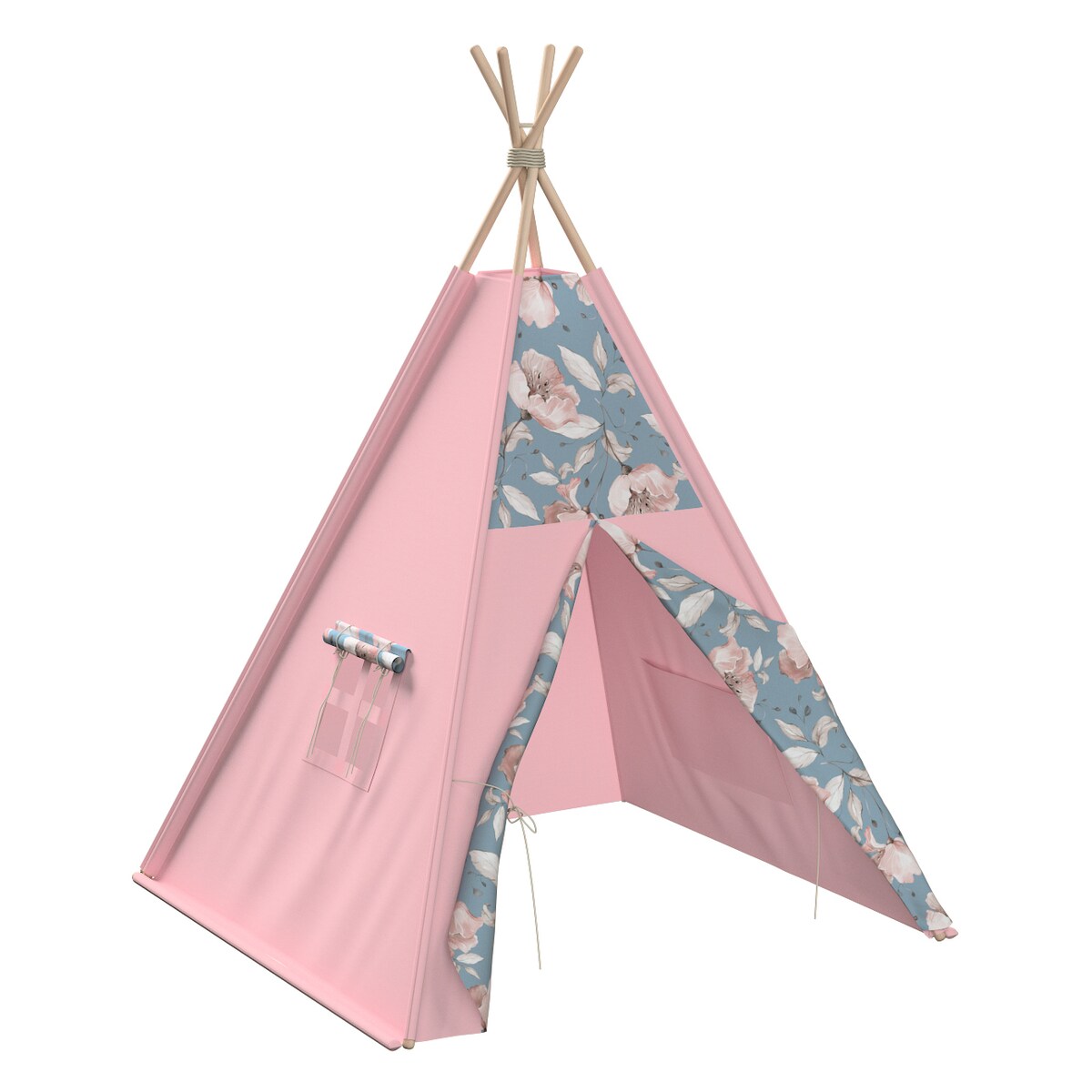 Tipi, niebiesko-różowy, 110 x 110 x 155 cm, Magic Collection