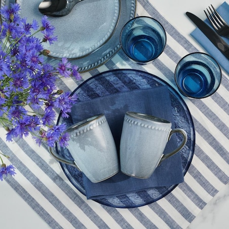 VILLA ITALIA Kubek ceramiczny niebieski 380 ml DENIM