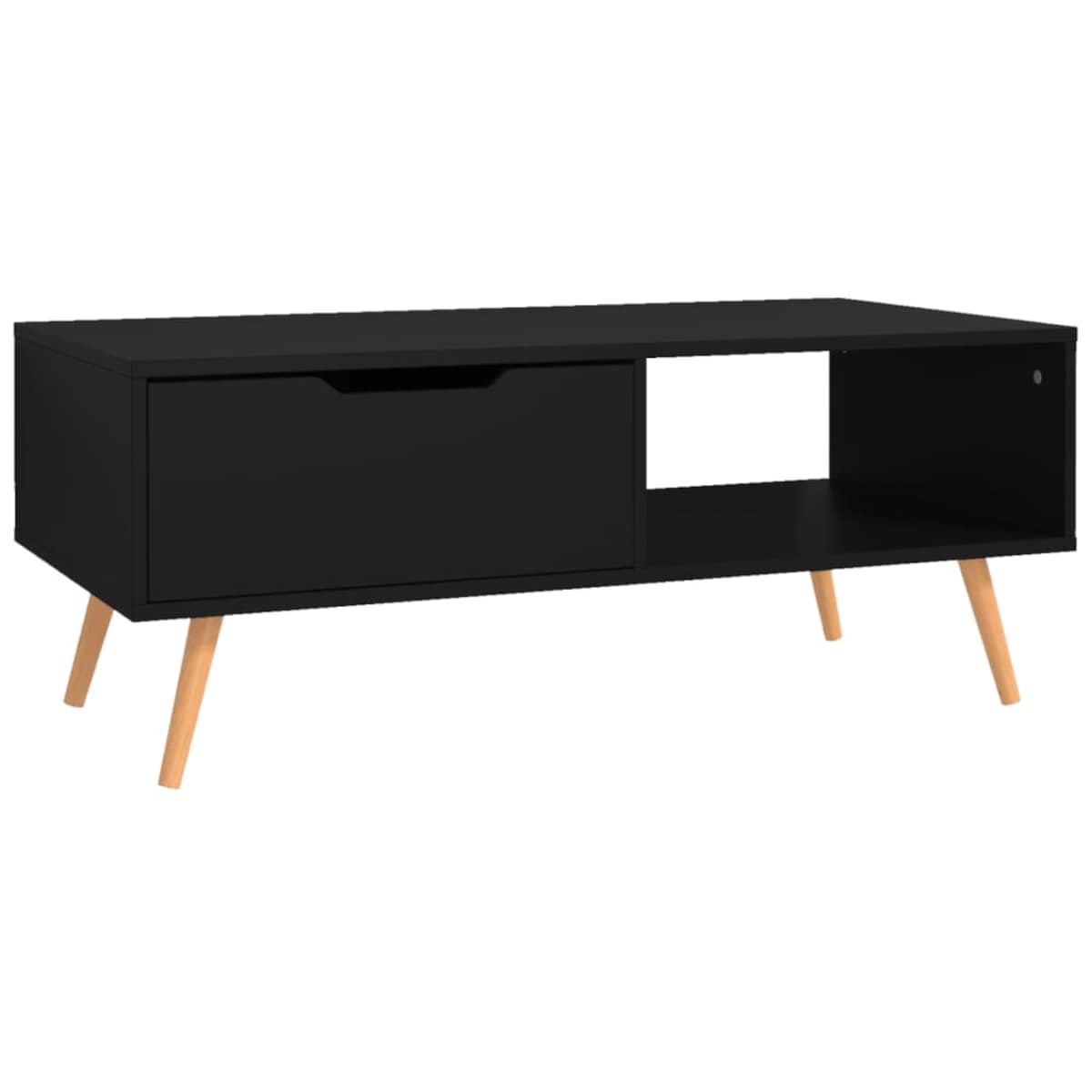 vidaXL Stolik kawowy, czarny, 100x49,5x43 cm, materiał drewnopochodny