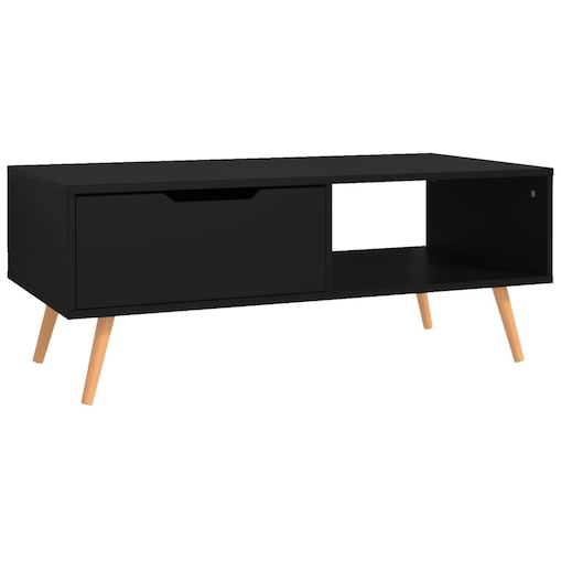 vidaXL Stolik kawowy, czarny, 100x49,5x43 cm, materiał drewnopochodny