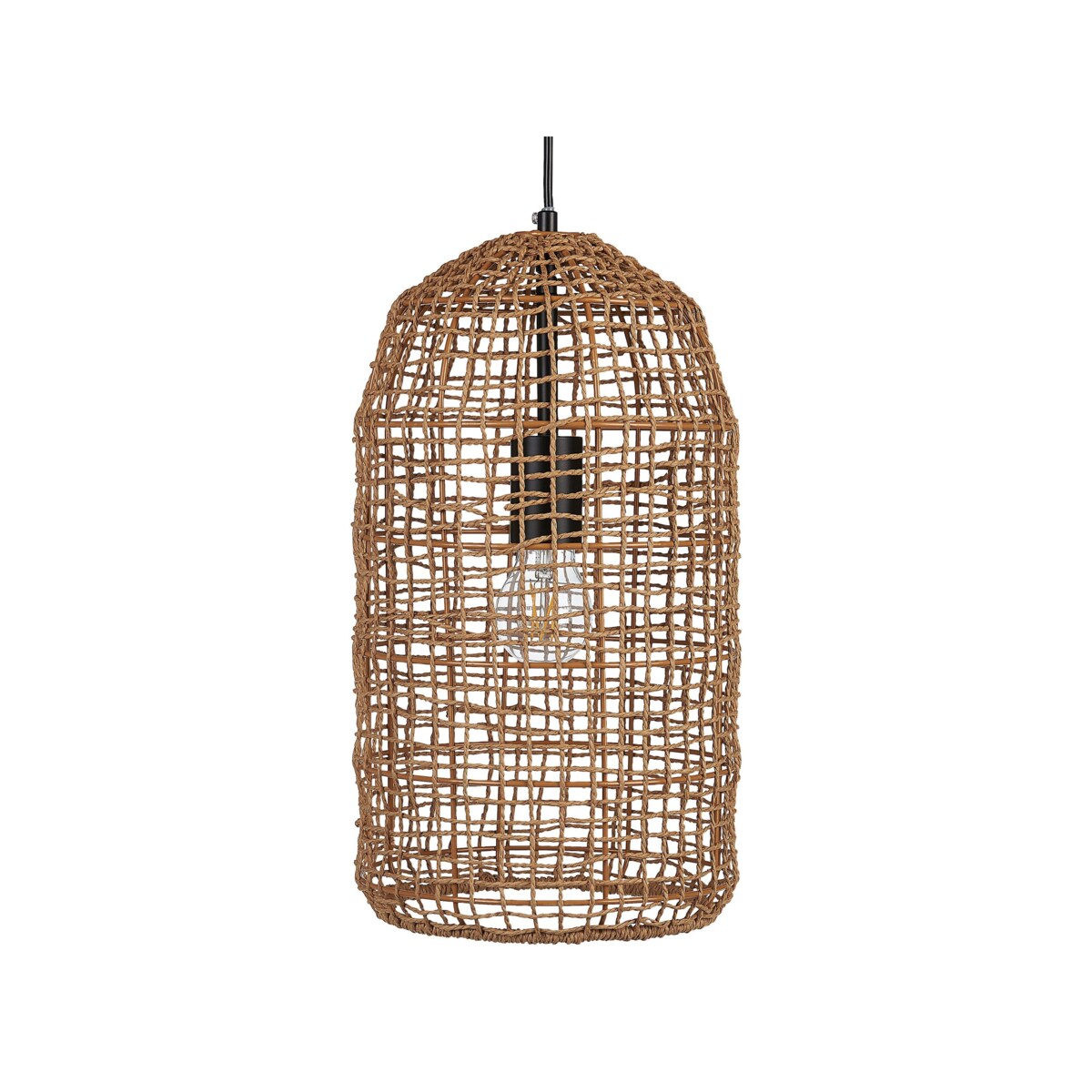 Lampa wisząca pleciona brązowa LUCITE