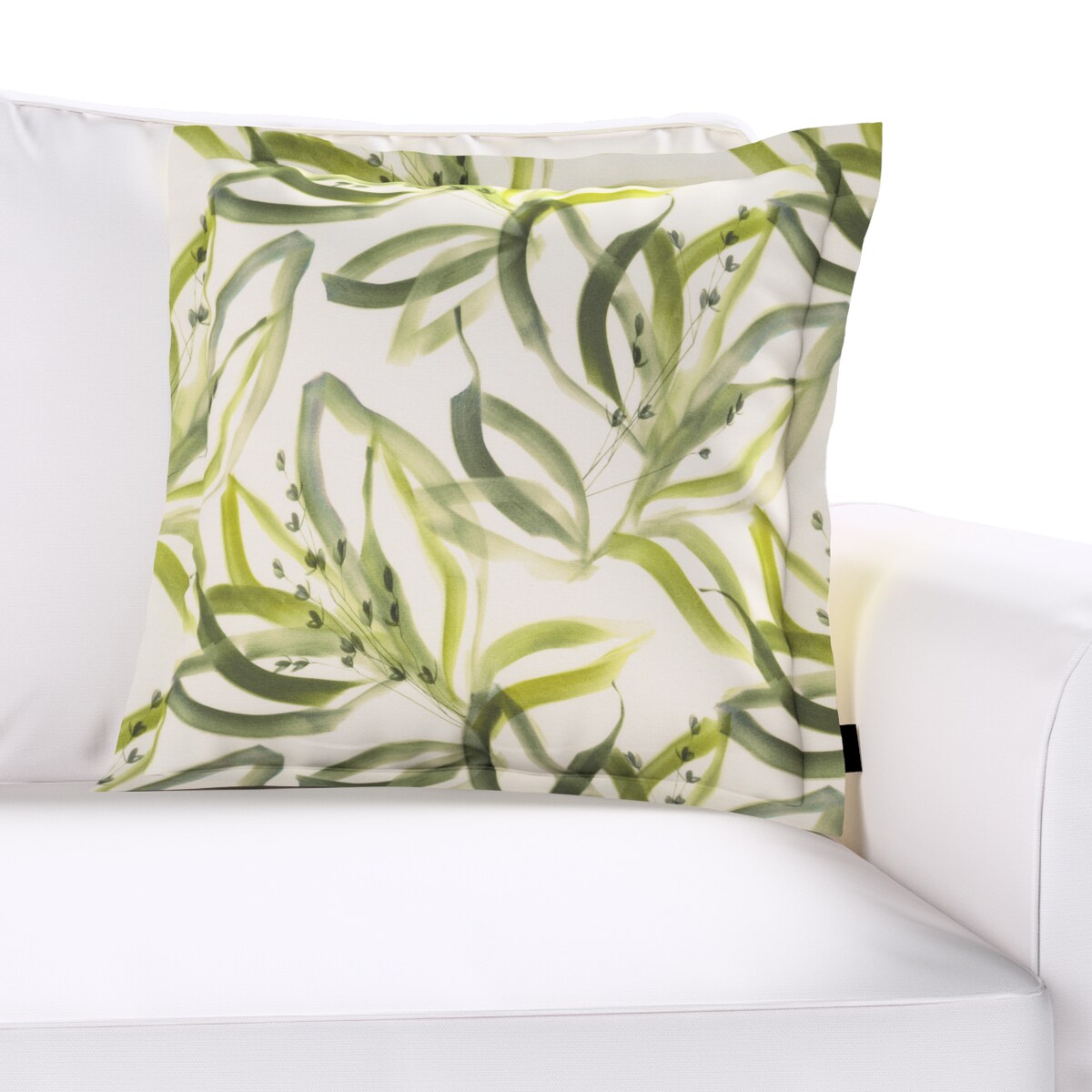 Poszewka Mona na poduszkę 45x45 biało-zielony