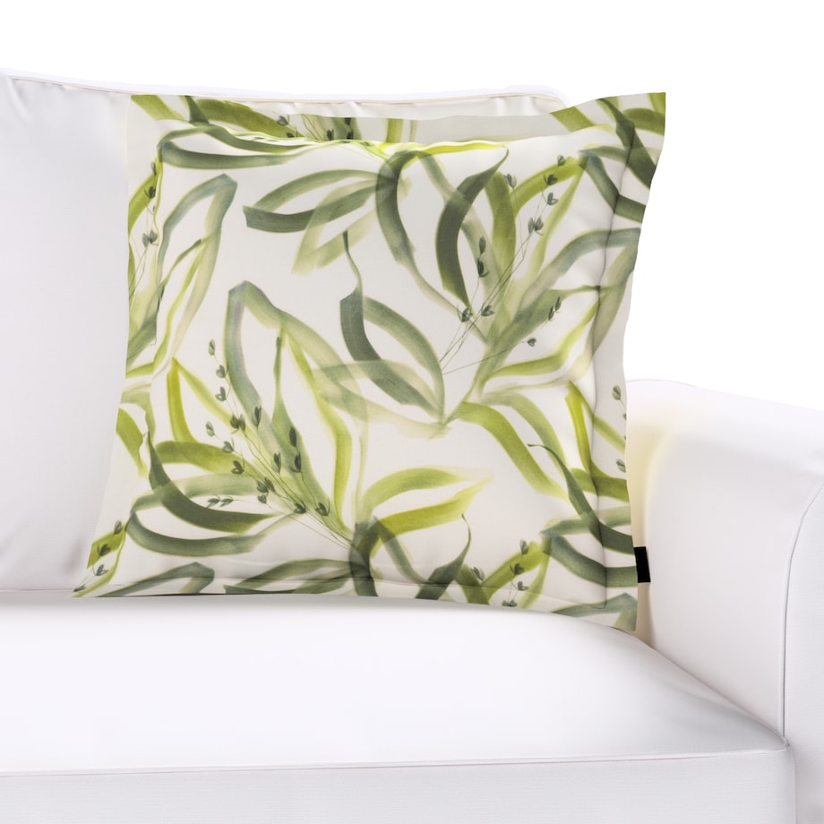 Poszewka Mona na poduszkę 45x45 biało-zielony