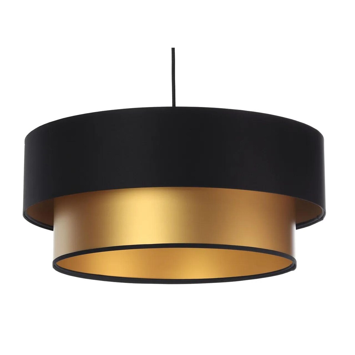 Lampa wisząca DOUBLE BLACK 50 złota/czarna