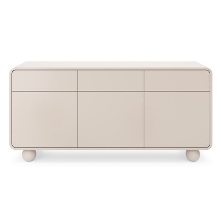 Komoda szeroka 160 ALBI w kolorze kaszmirowym na okrągłych nóżkach
