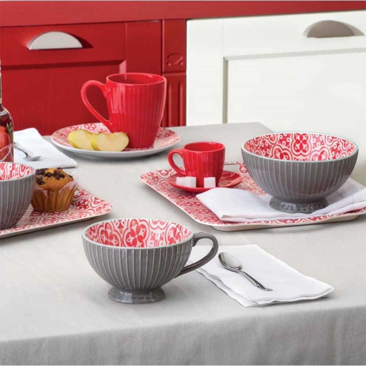 RELIEF MISKA SZARA 16 CM