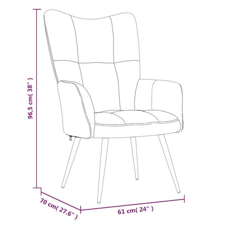 vidaXL Fotel, ciemnozielony, obity aksamitem