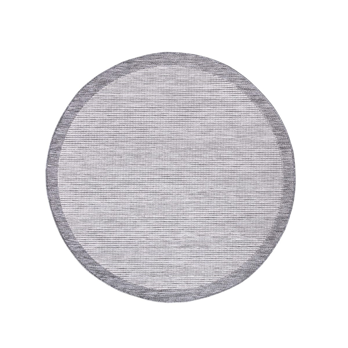 Dywan okrągły na zewnątrz i do wnętrz ramka Sunny 4700 Szary Krem 160x160