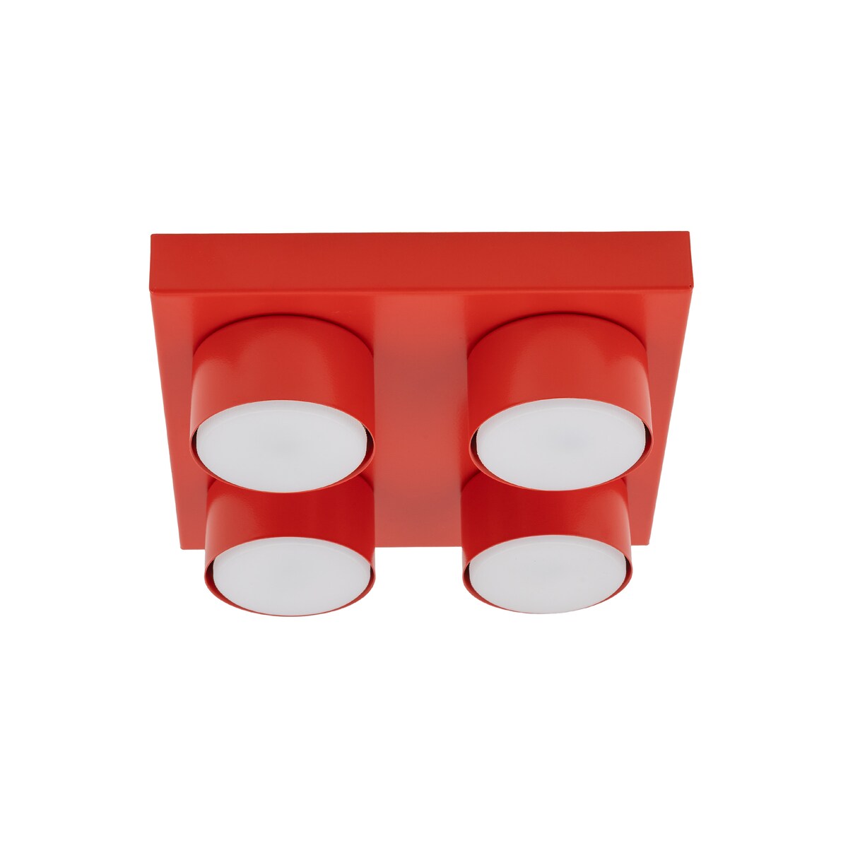 Lampa sufitowa BRIX RED 11293 TK Lighting, nowoczesna czerwona lampa sufitowa do salonu i sypialni