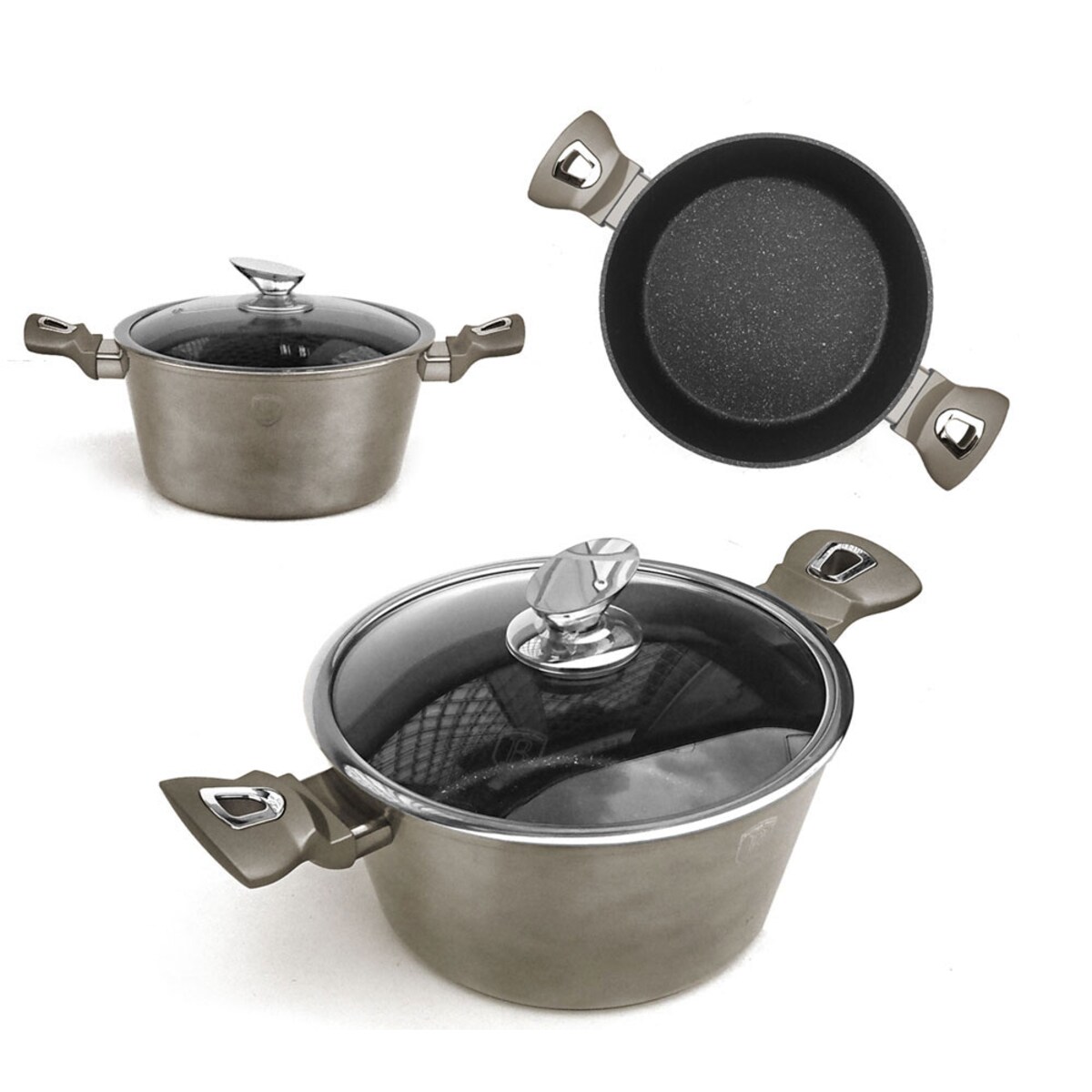 Garnek 6.1L 28cm BERLINGER HAUS Metallic Carbon