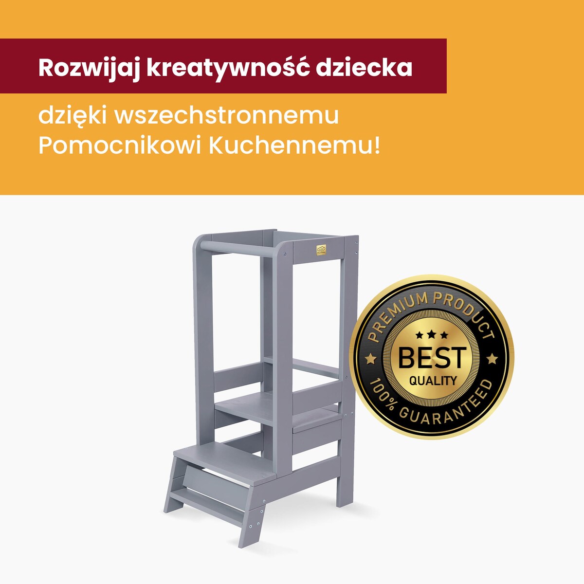 Kitchen Helper Drewniany Pomocnik Kuchenny dla Dziecka, Biały