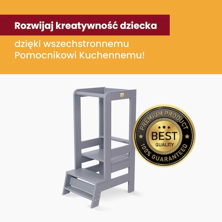 Kitchen Helper Drewniany Pomocnik Kuchenny dla Dziecka, Biały