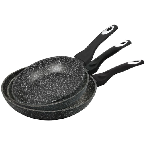 Zestaw 3 patelni granitowych komplet 20/24/28cm KLAUSBERG Marmo Gold