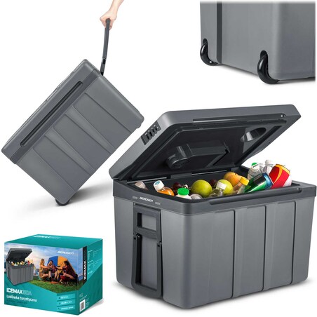 Lodówka turystyczna samochodowa Berdsen Icemax 50A 12V/230V USB 50L szara