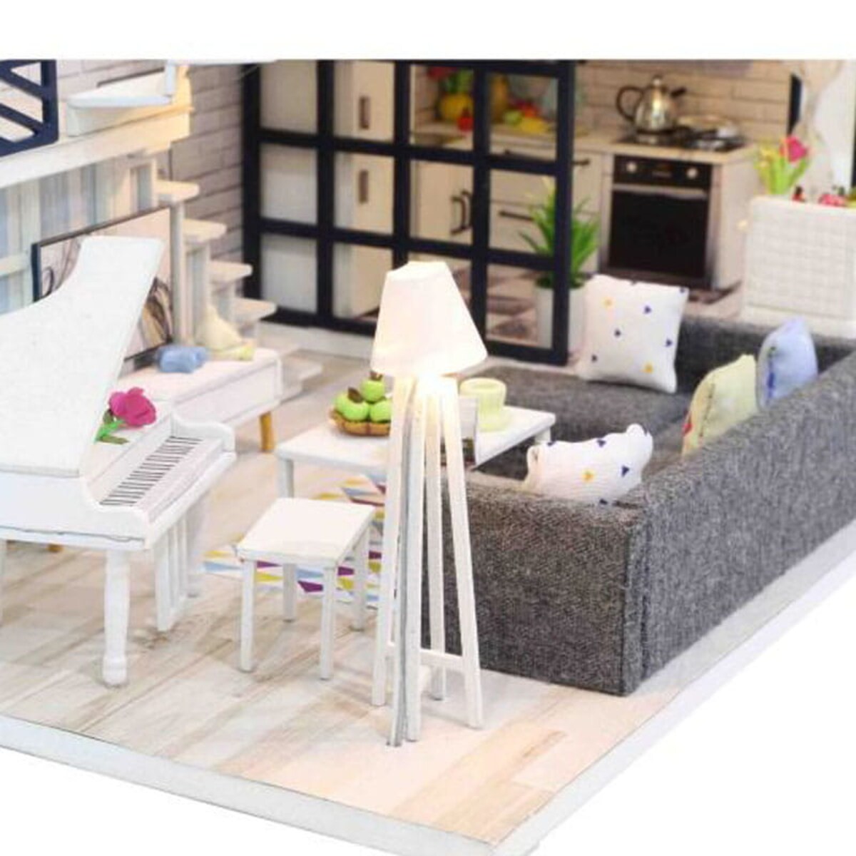 Miniaturowy domek - Śnieżna biel