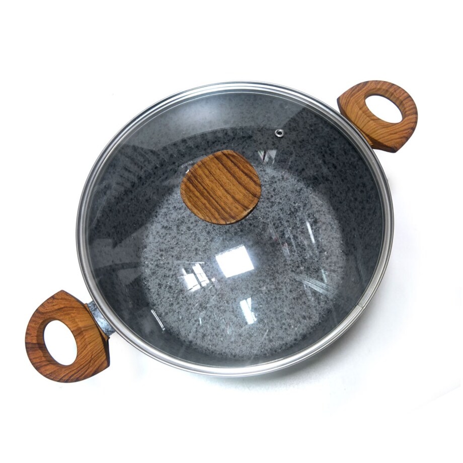 Zestaw garnków z powłoką granitową Wood Line 12 ele. KLAUSBERG